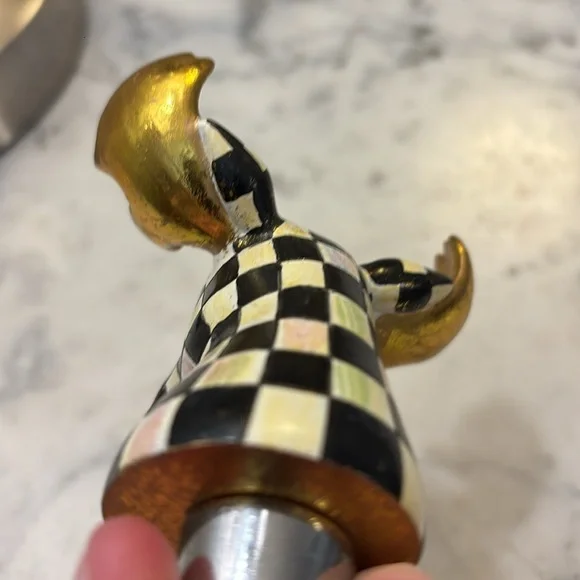 Mackenzie Childs Courtly Check Moose Bottle Stopper - Picture 13 of 14